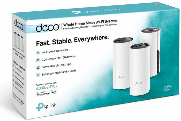 TP-LINK Deco M4 (Pack de 3) Sistema Mesh Wi-Fi 5 Doble Banda Blanco